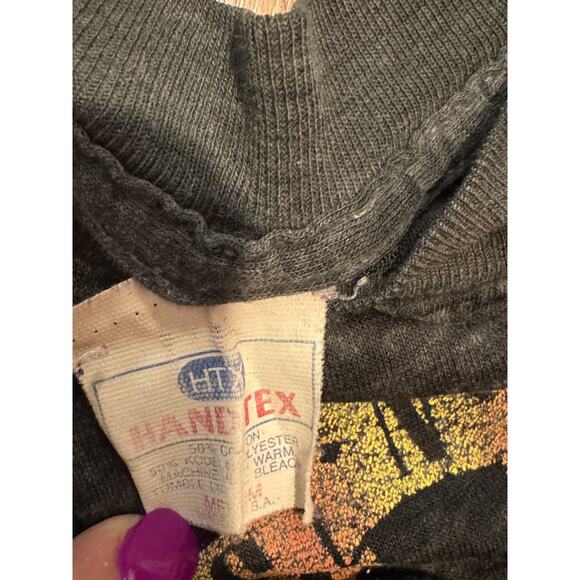 VTG HANDTEX Gun's N' Roses DISTRESSED T-Shirt Appetite Destruction Thin/Holes-M - Picture 8 of 9